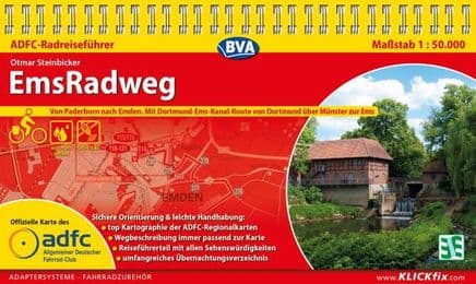 Cover von ADFC-Radreiseführer EmsRadweg 1:50.000, praktische Spiralbindung, reiß- und wetterfest, GPS-Tracks Download