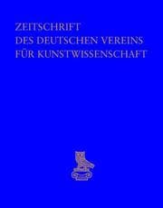 Cover von Zeitschrift des Deutschen Vereins für Kunstwissenschaft 68/2014