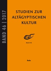 Cover von Studien zur Altägyptischen Kultur, Band 46
