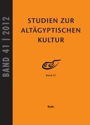 Cover von Studien zur Altägyptischen Kultur Band 41