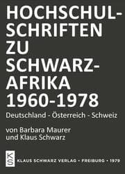 Cover von Hochschulschriften zu Schwarzafrika 1960-1978