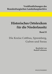 Cover von Historisches Ortslexikon für die Niederlausitz, Band II