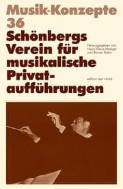 Cover von Schönbergs Verein für musikalische Privataufführungen