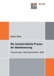 Cover von Der innerbetriebliche Prozess der Ideenbewertung.