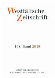 Cover von Westfälische Zeitschrift 168. Band 2018