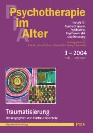 Cover von Psychotherapie im Alter Nr. 3: Traumatisierung, herausgegeben von Hartmut Radebold