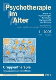 Cover von Psychotherapie im Alter Nr.5: Gruppentherapie, herausgegeben von Meinolf Peters