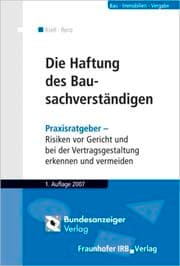 Cover von Die Haftung des Bausachverständigen