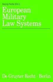 Cover von European Military Law Systems