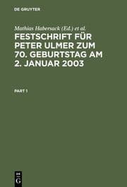 Cover von Festschrift für Peter Ulmer