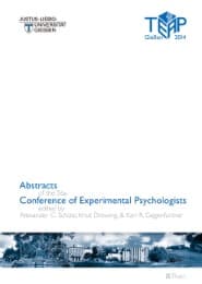 Cover von Abstracts of the 56th Conference of Experimental Psychologists