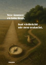Cover von Wer immer richtig liegt, hat vielleicht nie neu gedacht