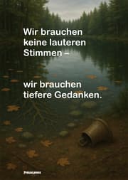 Cover von Wir brauchen keine lauteren Stimmen - wir brauchen tiefere Gedanken