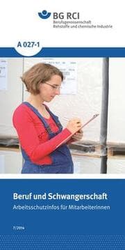 Cover von A 027-1 Beruf und Schwangerschaft