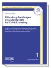 Cover von Mitwirkungshandlungen des Auftraggebers im VOB/B-Bauvertrag