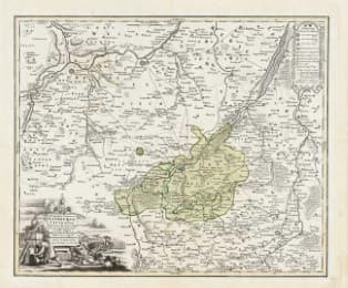 Cover von Historische Karte: Ämter Naumburg, Zeitz und die Herrschaft Droyßig 1732 (Plano)