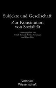 Cover von Subjekte und Gesellschaft - Studienausgabe