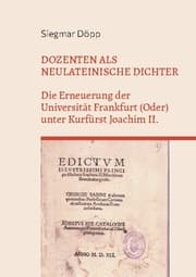 Cover von Dozenten als neulateinische Dichter