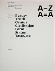 Cover von A-Z A=A (s.Identität)