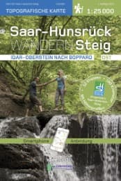 Cover von Saar-Hunsrück-Steig Wanderkarte Ost 1:25 000 mit Online-Anbindung und Höhenprofilen
