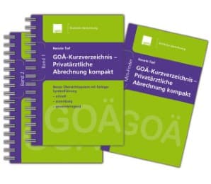 Cover von GOÄ-Kurzverzeichnis - Privatärztliche Abrechnung kompakt