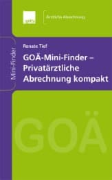 Cover von GOÄ-Mini-Finder - Privatärztliche Abrechnung kompakt