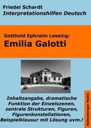 Cover von Emilia Galotti - Lektürehilfe und Interpretationshilfe. Interpretationen und Vorbereitungen für den Deutschunterricht.