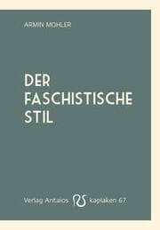 Cover von Der faschistische Stil