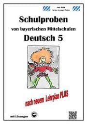 Cover von Deutsch 5, Schulaufgaben bayerischer Mittelschulen mit Lösungen nach LehrplanPLUS