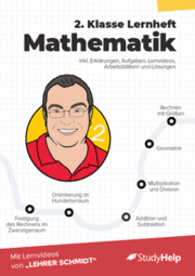 Cover von 2. Klasse Mathematik Lernheft mit Lernvideos von Lehrer Schmidt