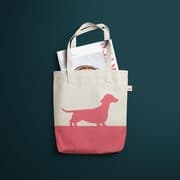 Cover von Jutebeutel: Der Dackel Shopper rosa