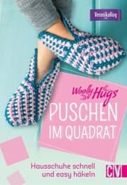 Cover von Woolly Hugs Puschen häkeln im Quadrat