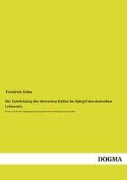 Cover von Die Entwicklung der deutschen Kultur im Spiegel des deutschen Lehnworts