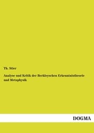 Cover von Analyse und Kritik der Berkleyschen Erkenntnistheorie und Metaphysik