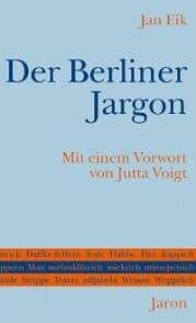 Cover von Der Berliner Jargon