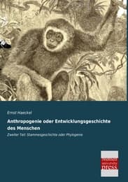 Cover von Anthropogenie oder Entwicklungsgeschichte des Menschen