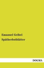 Cover von Spätherbstblätter