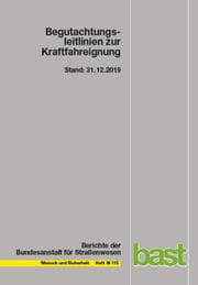 Cover von Begutachtungsleitlinien zur Kraftfahreignung