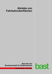 Cover von Abriebe von Fahrbahnoberflächen