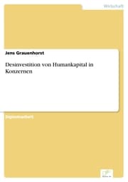 Cover von Desinvestition von Humankapital in Konzernen