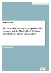 Cover von Hebammenbetreuung in Adoptivfamilien bezogen auf die Mutter-Kind Bindung innerhalb des ersten Lebensjahres