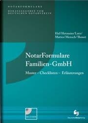 Cover von NotarFormulare Familien-GmbH
