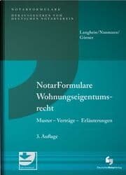 Cover von NotarFormulare Wohnungseigentumsrecht