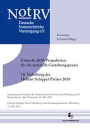 Cover von Erbrecht 2019: Perspektiven für die notarielle Gestaltungspraxis