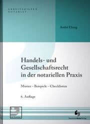 Cover von Handels- und Gesellschaftsrecht in der notariellen Praxis