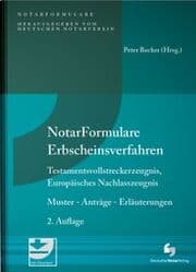 Cover von Notarformulare Erbscheinsverfahren