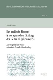 Cover von Das arabische Element in der spanischen Dichtung des 15. bis 17. Jahrhunderts