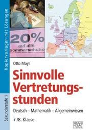Cover von Sinnvolle Vertretungsstunden 7./8. Klasse