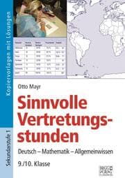Cover von Sinnvolle Vertretungsstunden 9./10. Klasse