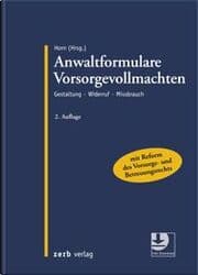 Cover von Anwaltformulare Vorsorgevollmachten